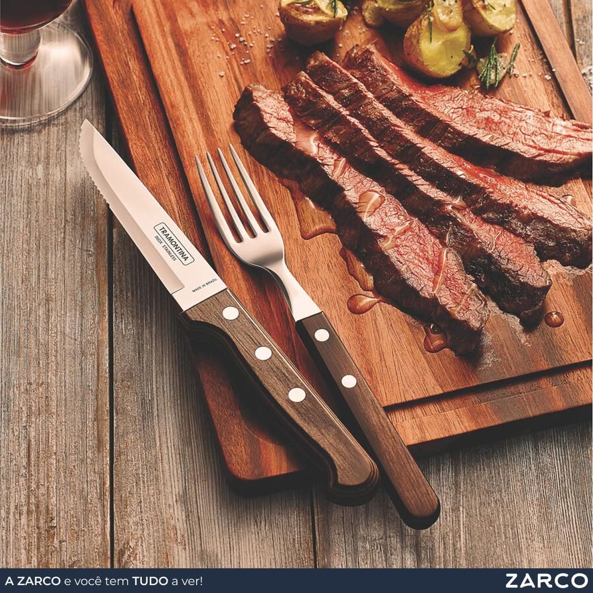 Jogo de talheres para churrasco